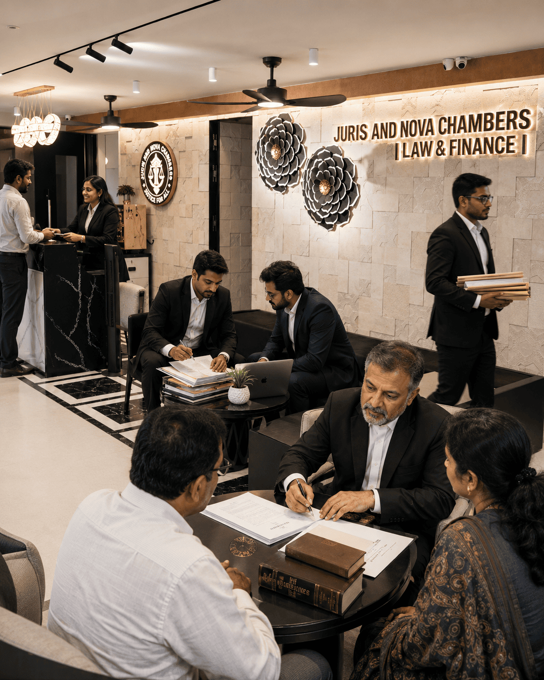 Juris And Nova Chambers divorce and family law office in Chennai with advocates consulting clients